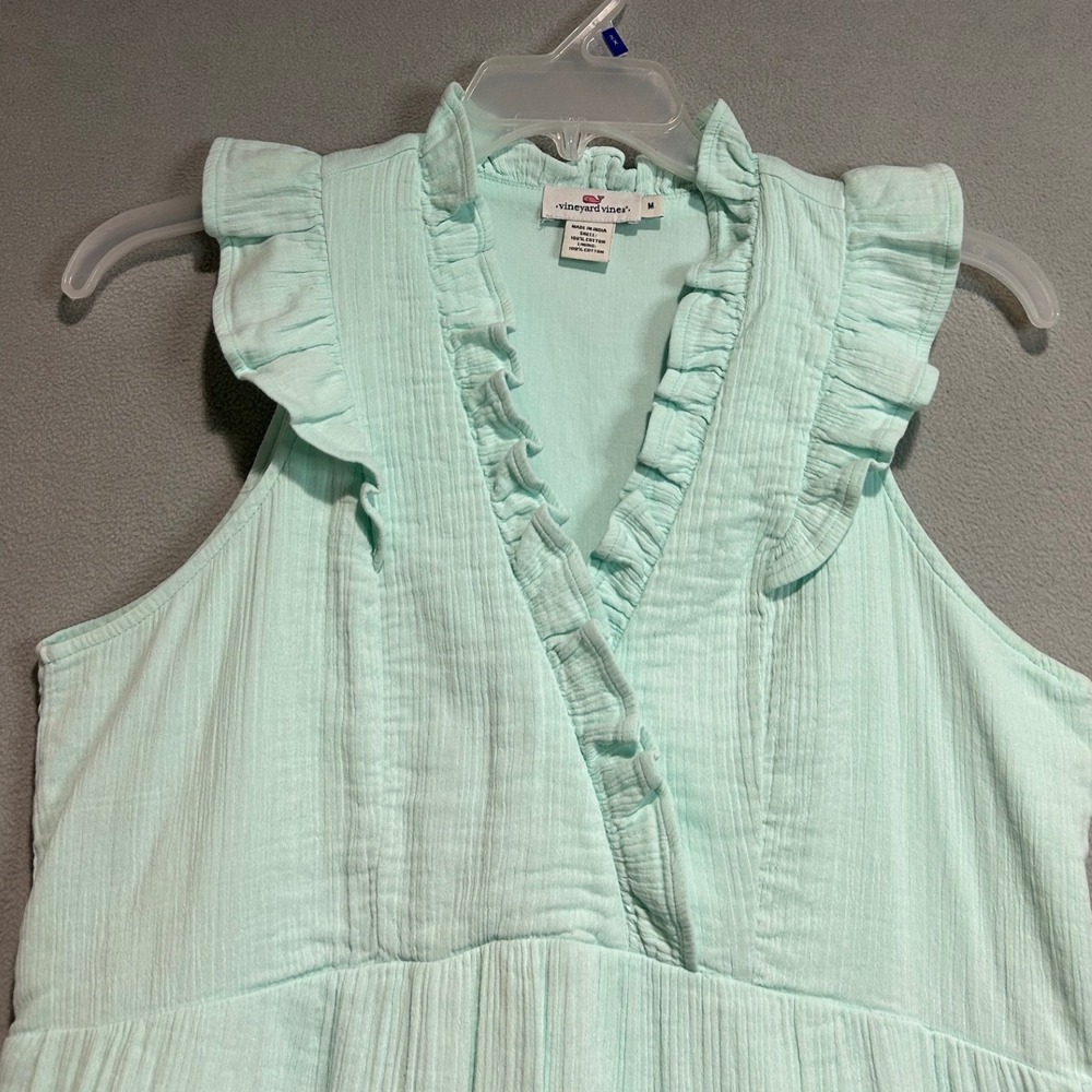 Vineyard Vines Mint Green Ruffled Mini Dress - Picture 2 of 9